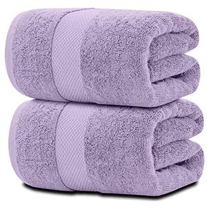 White Classic Luxury Soft Bath Sheet Towels - 650 GSM Cotton Luxury Bath Towels Extra Large 35x70 | Highly Absorbent and Quick Dry | Hotel Quality Extra Large Bath Towels Oversized, Lavender, 2 Pack