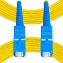 Fibergaga-75m(246ft) OS2 SC to SC Fiber Patch Cable Single Mode, Simplex, Length Option: 0.5M(1.6ft)-100m(328ft) 9/125m 2.0mm Diameter Fiber Optic Patch Cord, LSZH,OS1/OS2 Compatible