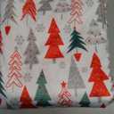 Newborn Baby Girl Receiving Blanket Swaddle Blanket Stretchy Knit Swaddle Set with Matching Headband and Beanie (Red Tree Christmas)