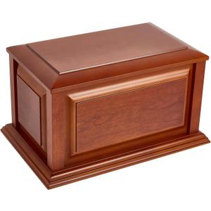 Handcrafted Extra Large Wooden Funeral Cremation Urn Box for Adult Human Ashes up to 320lbs