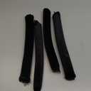 Heatless Curls Overnight with Satin Head Scarf, Velvet Hair Rollers for Blowout Look, No Heat Curling Rod for Long Thick Hair, Soft Sleep In Flexi Rods (Black)