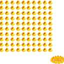 SOHAPY 100Pcs Mini Yellow Rubber Ducks Tiny Baby Shower Rubber Ducks, Squeak Fun Baby Yellow Rubber Bath Toy Float Fun Decorations for Shower Birthday Party Favors Cupcake Carnival Game Gift (100Pcs)