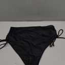 American Trends High Waisted Bikini Bottoms for Women Tummy Control Swimsuits Bottoms Full Coverage Bathing Suit Bottom (Large, Black)