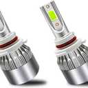 2PCS 9005/HB3 Car LED Light, 8000K 3800LM Super Bright Auto Fog Light, Plug & Play High and Low Beam Bulb, Waterproof Headlight Replacement, Lighting Car Accessories (Blue)
