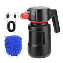Sylvonette Electric Foam Sprayer - 2L Car Wash Sprayer with USB Rechargeable Battery, Cordless, Portable, Black