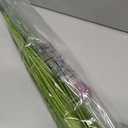 6 Pcs 3 Ft Artificial Tall Grass Plant with Purple Ball Flower for Outdoor