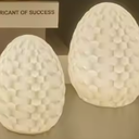 Leg Ceramic Eggs White pack of 2 (small, big)