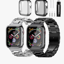 Stainless Steel Band and Case Compatible With Apple Watch Iwatch Ultra Series 10 9 8 7 6 5 4 3 2 1 SE 49mm 45mm 46mm 44mm 42mm 41mm 40mm 38mm,Men Women Classic Classy Metal Business