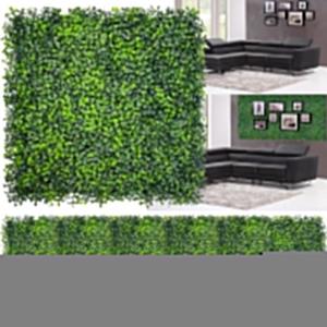 Artificial Boxwood Panels,20"x 20"(26P) UV-Anti Faux Grass Panels for Interior Wall, Greenery Backdrop,Garden and Indoor Outdoor Plant Wall&Fence Covering Privacy for Backyard Decor