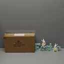 Easter Tabletop Decoration Figurine Centerpiece - Spring Bunny Decor Hand Painted Green Easter Word with 2 Rabbit Easter Decorations for The Home Farmhouse Party 11.75*2.75*5.75 in Newman House Studio