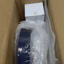 KIRE 175Pcs Blue Plastic Plates with Silver Rim & Disposable Silverware with Blue Handle & Silver-rim Cups & Hand Napkin & Plastic Dinnerware for Parties/Wedding/Graduation