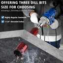 Diamond Core Drilling Machine,concrete core drill,Thread Core Drills Rig with Water Pump Water Pipe equipped,Wet & Dry Core Drill Rig with three industrial-grade drill bits, for Concrete Brick Stone