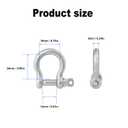 25 Packs 1/4 Inch 304 Stainless Steel D Ring Shackles Set for Outdoor Adventure?Traction Steel Wire and Heavy Duty Construction, Bow Shape, Anchor Shackles 6 mm, by GENHAKON