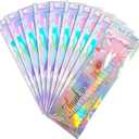 Resealable Foil Pouch Bag [100 PCS ] Great for Party Favor Food Storage (Holographic Color, 2.7 x 8.6 Inch)