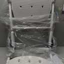 Rolling Shower Chair, Lockable Wheels, Adjustable Height, 400 lb, Aluminum