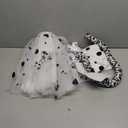 SOMSOC 6 Pieces Halloween Women Dalmatian Costume, Dalmatian Shirt Headband Tail Bowtie Sock Tutu Skirt for Adult (XX-Large, Black and White)