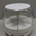 Rotating grain distributor, 6-grid large rice storage container for storing rice, beans and cat food, sealed and moisture-proof, large size.
