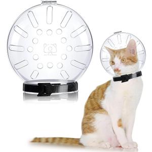 Upgraded Cat Muzzle for Grooming Cat Mouth Cover Cats Grooming Helmet Cats Helmet, Adjustable Hood Anti Bite Muzzles for Pet Bathing,Taking Injections,Trimming Nails, M