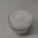 Plant Pots Indoor with Saucers & Drainage - 6 Pack Flower Pots - Plastic Planters for Indoor Planter - 7.5/6.6/5.8/5.0/4.3/3.5 inches Sizes for All Different Types of Plants - White