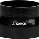 A-KARCK 4'' Silicone Duct Reducer, 4'' to 5'' ID Silicone Pipe Straight Coupler Hose 3'' Length Universal 4-Ply Reinforced Silicone Coupler Black