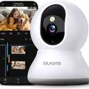 Security Camera 2K, blurams Baby Monitor Dog Camera 360-degree for Home Security w/Smart Motion Tracking, Phone App, IR Night Vision, Siren, Works with Alexa & Google Assistant & IFTTT, 2-Way Audio