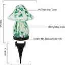 Solar Lights Outdoor Waterproof, Mushroom Garden Dcor Powered by Solar, Outdoor Lights for Patio Yard Pathway Backyard Balcony Lawn Landscape Fountain Deck Pool Table Porch Decoration (Green)