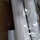 MEXAU 2 Pack White Tension Curtain Rods 41-126 In Extra Long Outdoor Patio Curtain Rods No Drilling Adjustable Heavy Duty Tension Rods for Windows Bathroom Living Room Curtains, Rod Diameter 1.26In