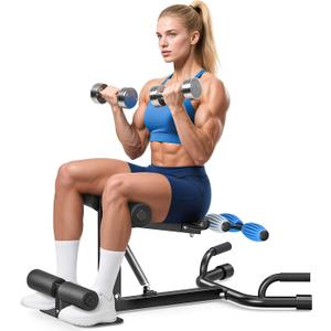 3 Colors Deep Squat Machine for Women, Adjustable Glutes Trainer Machine, Core & Abs for Low Impact Lower Body Workouts, Easy to Assemble Home Gym Push-Up Exercises, 350Lbs Weight Capacity