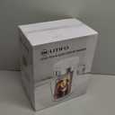 LITIFO Iced Tea Maker and Iced Coffee Maker Brewing System with 2.5quart Pitcher, sliding strength selector for Taste Customization, Stainless Steel (White)