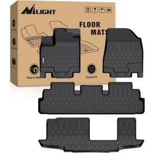 Nilight TPE Floor Mats for Nissan Pathfinder 8 Seater 2022-2026 / Infiniti QX60 7 Seater 2022 2023 2024 2025 2026 All Weather Custom Fit Heavy Duty Floor Liners