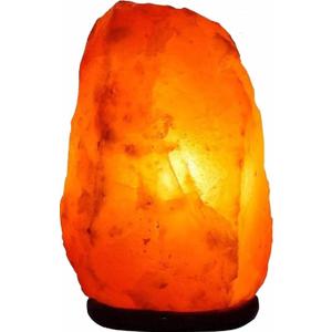 Dimmable Salt Lamp, Natural Himalayan Crystal Rock Salt Lamp Pink Light, Hand Crafted Wooden Base Direct from Foothills of The Himalayas Home Decor, Night Light & Gifts (7-11LB)