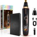 Nose & Ear Hair Trimmer with LED Display for Men and Women, 2026 USB Rechargeable Facial Trimmer Clipper for Easy Cleansing, Portable Painless Grooming Kit,Gift Box Included
