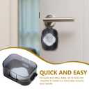 DOITOOL Child Proof Door Knob Covers Safety Lock Protective Cover for Kids Baby Door Lock Safety Cover 2.36 X 1.57 X 0.98 Inch Abs Material Childproof Protective Door