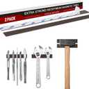 Extra Strong Flexible Neodymium Magnetic Strip 12 X 4/5"(2 Pieces),60 Mil Magnetic Tape Strips with Adhesive Backing, Heavy Duty NdFeB Magnets,Super for Basemen Tool Room,Garage,Organized Storage