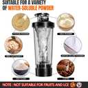 Electric Protein Shaker Bottle, USB Rechargeable Mixing Cup for Protein Shakes & Smoothies, 24oz BPA-Free Tritan, Powerful Vortex Blending, Portable for Gym & Travel