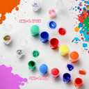 Patelai 100 Strips 600 Pots Empty Paint Pots with Lids Mini Plastic Paint Storage Container Strips Art Painting Craft Supplies for Classrooms Schools Paintings Art Festivals(5 ml/ 0.17 oz)