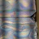 100 Pcs Iridescent Glossy Gift Bags Medium Size, 8x4x10 In Holographic Reusable Gift Bags with Handles & Sturdy Base, Ideal for Birthday, Wedding, Bachelorette, Party Favors, Holiday Goodie Bag