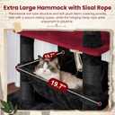 Gitelsnour Gothic Cat Tree, Cat Tower for Large Cats with 2 Big Platforms, 2 Baskets, condo and Toys, 63" Cat Scratching Posts for Indoor Cats, Black and red GCT020BR