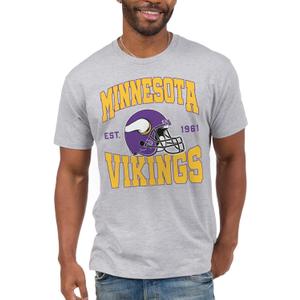 Junk Food Team Helmet NFL Shirt (Large, Grey)