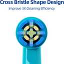 5 Pack Compatible with Brusheez Kids Electric Toothbrush Replacement Brush Heads with dust Cover,for Brusheez Kids Electric Toothbrush (Green, Medium)