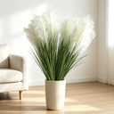 Artificial Pampas Grass, 5PCS 5 Heads Faux White Reed Grass, 36Inch Tall Fake Pampas Grass for Home Decor, Living Room, Floor Vase, Wedding & Farmhouse Indoor Outdoor Decor