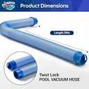 Upgrade Pool Vacuum Hose, 6 Pack Twist Lock Pool Cleaner Hose Replacement | for MX6 MX8,39-Inch Swimming Pool Vacuum Hoses, Easy Connect (6 Pack)