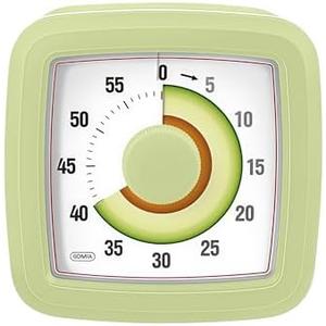 Kids Visual Timer for Kitchen,Classroom,Cooking,Learning,Bedroom,Office, 60-Minute Countdown Pomodoro Timer for Kids with Autism ADHD (Avocado Style)
