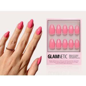 Glamnetic Press On Nails - Extra Short, Glossy Fake Nails 30 Pc Full Kit | Everyday White press on nails in 15 sizes. French tip glue-on set. Waterproof, chip-resistant, up to 2 weeks wear
