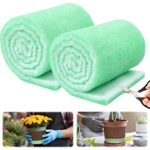 2 Pcs Flower Pot Filler Insert 47.24 x 11.81 Inch Plant Pot Filler Lightweight Planter Drainage for Indoor Outdoor Gardening Plants Container Cut to Fit Many Planters