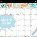 2 x Lbylyhxc 2026 Desk Calendar, 18-Month Calendar Runs from Jan. 2026 to Jun. 2027, Large 17" x 12" Desktop/Wall Monthly Calendar for Home, School or Office (Watercolor Flowers Desk Calendar)