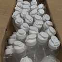 Mifoci 72 Pcs Plastic Water Bottles Bulk 17 oz, Clear, White
