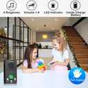 Doorbells, Hands Free Wireless Doorbell Intercom Upgrade, Waterproof Full Duplex Door Bell 1000 Feet Two Way Communication with 4 Chimes, 8 Level Volume & LED Flash, Black