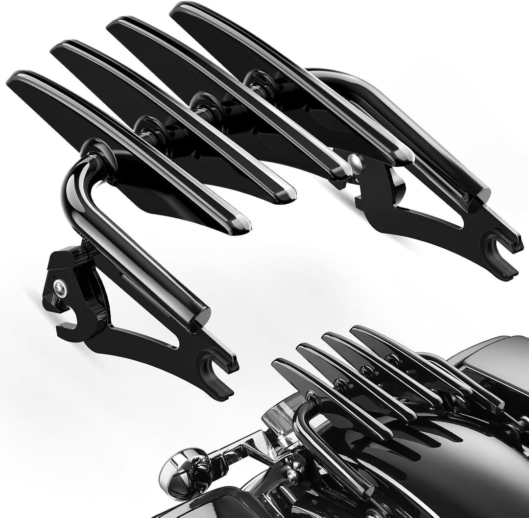Stealth Luggage Rack fits for Harley Touring Luggage Rack Black Compatible with Harley Davidson Street Glide Road Glide Road King Electra Glide Ultra Limited 2009-Later