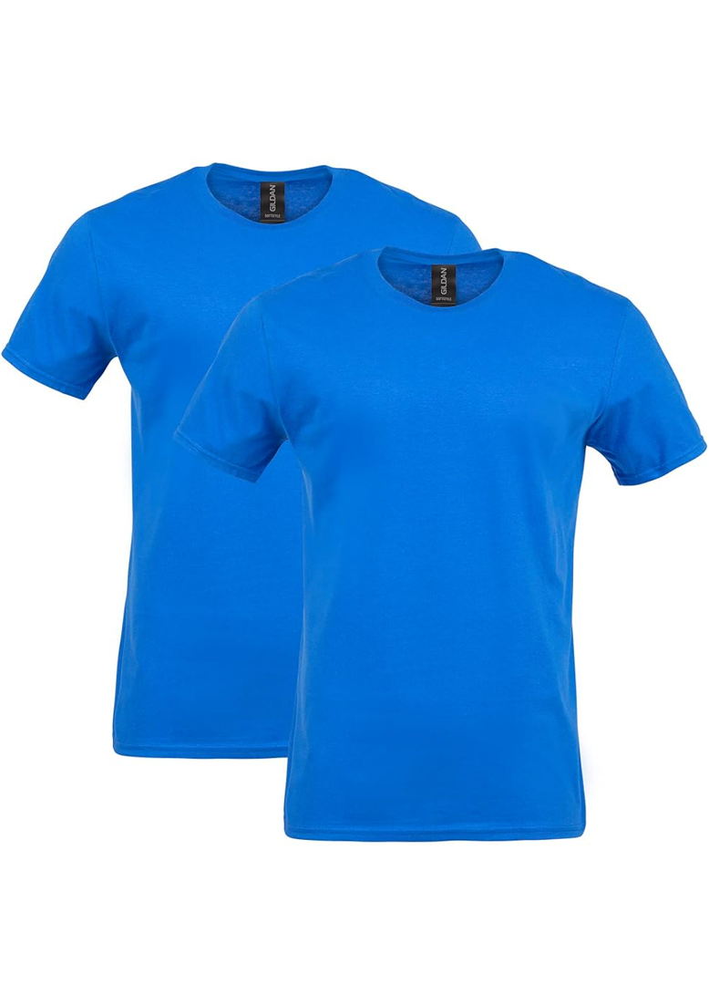 Gildan Adult Softstyle Cotton T-Shirt, Style G64000, 2 Pack, Size L